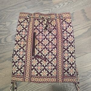 Vera Bradley Medallion Maroon 2006 Drawstring Quilted Backpack Retired